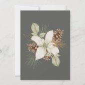 Invitation Mariage de script élégant gris hiver (Dos)