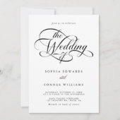 Invitation Mariage de script élégant tout en un (Devant)