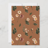 Invitation Mariage de script en bois rustique Burnt Orange (Dos)