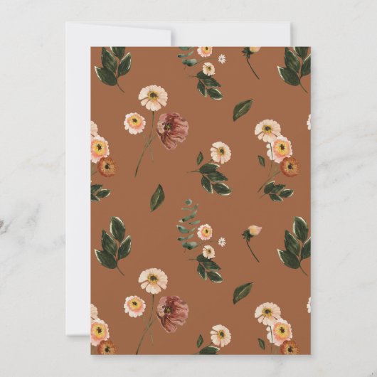 Invitation Mariage de script en bois rustique Burnt Orange (Dos)