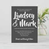 Invitation Mariage de script en gras uniquement du tableau de (Debout devant)