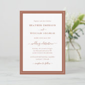 Invitation Mariage de script en terre cuite (Debout devant)