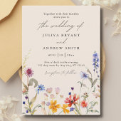 Invitation Mariage de script fleur sauvage Elegant Boho