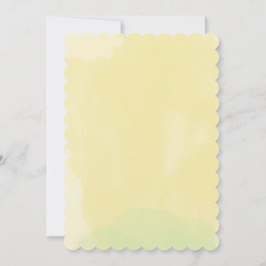 Invitation Mariage de script Floral Jaune Daisy (Dos)