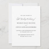 Invitation Mariage de script formel (Devant)