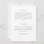 Invitation Mariage de script formel (Dos)