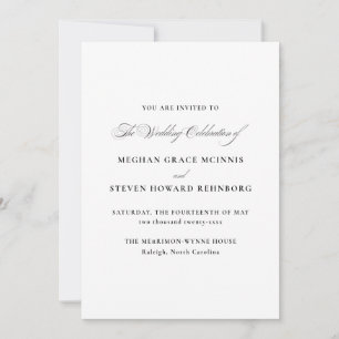 Invitation Mariage de script formel