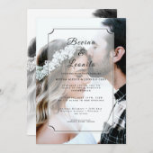 Invitation Mariage de script GV simple et élégant (Devant / Derrière)