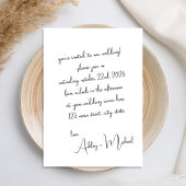 Invitation Mariage de script manuscrit élégant et moderne