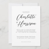 Invitation Mariage de script manuscrit moderne (Devant)