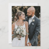 Invitation Mariage de script manuscrit moderne (Dos)