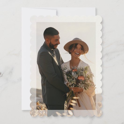 Invitation Mariage de script manuscrit simple et élégant (Dos)