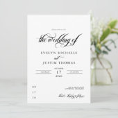 Invitation Mariage de script minimal (Debout devant)