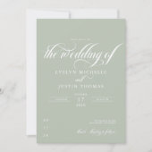 Invitation Mariage de script minimal (Devant)
