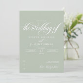 Invitation Mariage de script minimal (Debout devant)