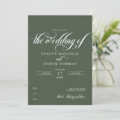 Invitation Mariage de script minimal (Debout devant)