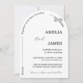 Invitation Mariage de script minimal photo Arch moderne (Devant)