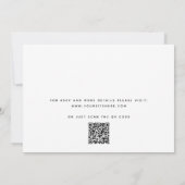 Invitation Mariage de script minimaliste avec code QR | À la (Dos)