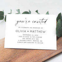 Mariage de script minimaliste - Clean Modern QR Co