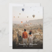 Invitation Mariage de script minimaliste de coeur romantique (Dos)