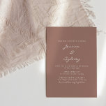 Invitation Mariage de script minimaliste de Rose moderne Mauv<br><div class="desc">Faire-part de mariage minimaliste moderne Rose Mauve Script</div>