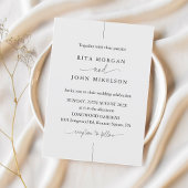 Invitation Mariage de script minimaliste moderne