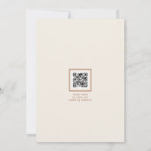 Invitation Mariage de script minimaliste moderne (Dos)