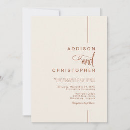 Invitation Mariage de script minimaliste moderne