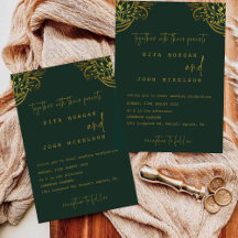 Mariage de script minimaliste Ornate Gold Frills