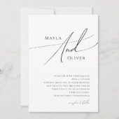Invitation Mariage de script minimaliste Whimsical (Devant)