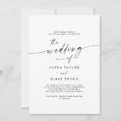 Invitation Mariage de script moderne (Devant)