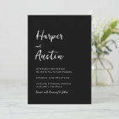 Invitation Mariage de script moderne de code QR (Debout devant)