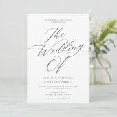 Invitation Mariage de script moderne gracieux (Debout devant)