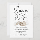 Invitation Mariage de script moderne minimal enregistrer la d (Devant)