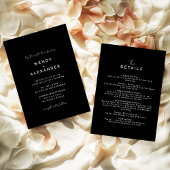 Invitation Mariage de script moderne noir All In One Détails