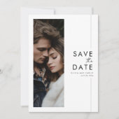 Invitation Mariage de script moderne photo Enregistrer la dat (Devant)