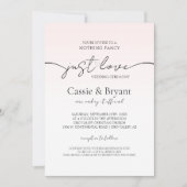 Invitation Mariage de script moderne romantique noir et rose (Devant)