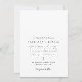 Invitation Mariage de script noir moderne breton avec RSVP (Devant)