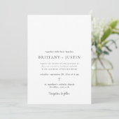 Invitation Mariage de script noir moderne breton avec RSVP (Debout devant)