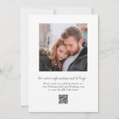 Invitation Mariage de script noir moderne breton avec RSVP (Dos)