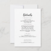 Invitation Mariage de script noir tout en un (Dos)