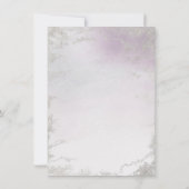 Invitation Mariage de script Ombre Light Purple Silver (Dos)