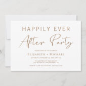 Invitation Mariage de script or chic après la fête (Devant)