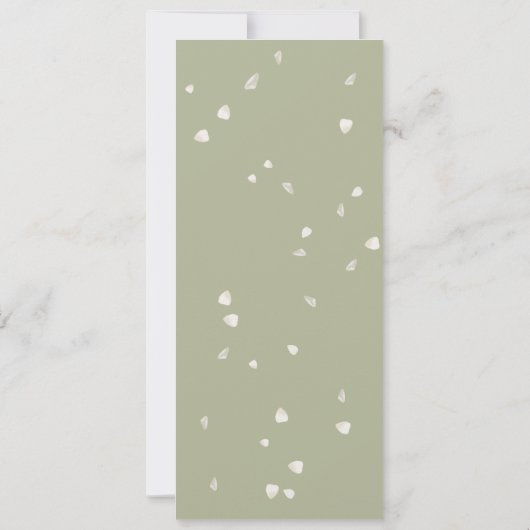 Invitation Mariage de script or en fleurs blanches florales (Dos)