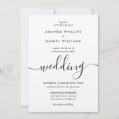 Invitation Mariage de script papier Kraft (Devant)