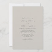 Invitation Mariage de script Pastel Grey (Devant)