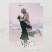 Invitation Mariage de script personnalisé avec deux photos (Devant / Derrière)