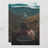 Invitation Mariage de script photo simple et élégant 2 (Devant / Derrière)