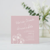 Invitation Mariage de script Plante en coton botanique I (Debout devant)