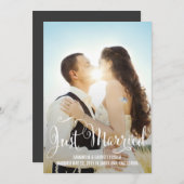 Invitation Mariage de script romantique - Blanc (Devant / Derrière)